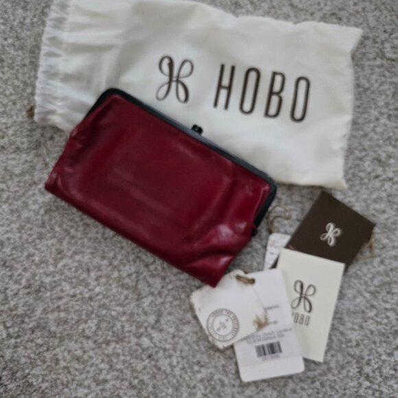 Hobo Leather Wallet | Classic & Beautiful | Women’s / Burgandy Ligthly Loved - Picture 2 of 7